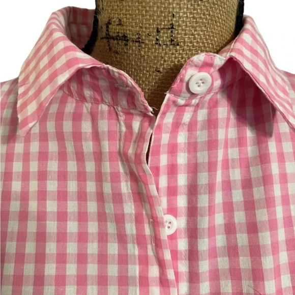Barbicore Pink Gingham  Button Down Shirt - Picture 3 of 7